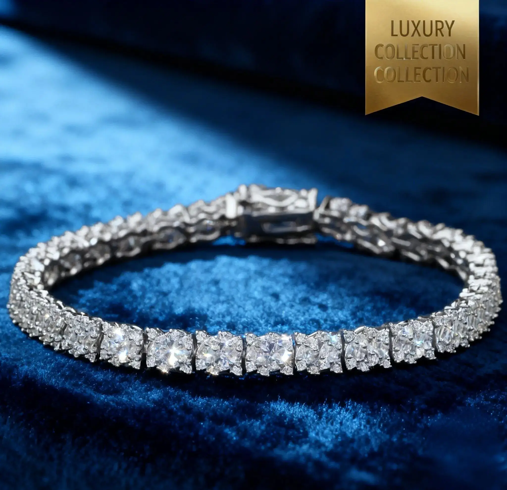 

Jewel Pulseira Tennis para Homens e Mulheres Fashion Party Gift Festa Espumante Jóias, 5mm