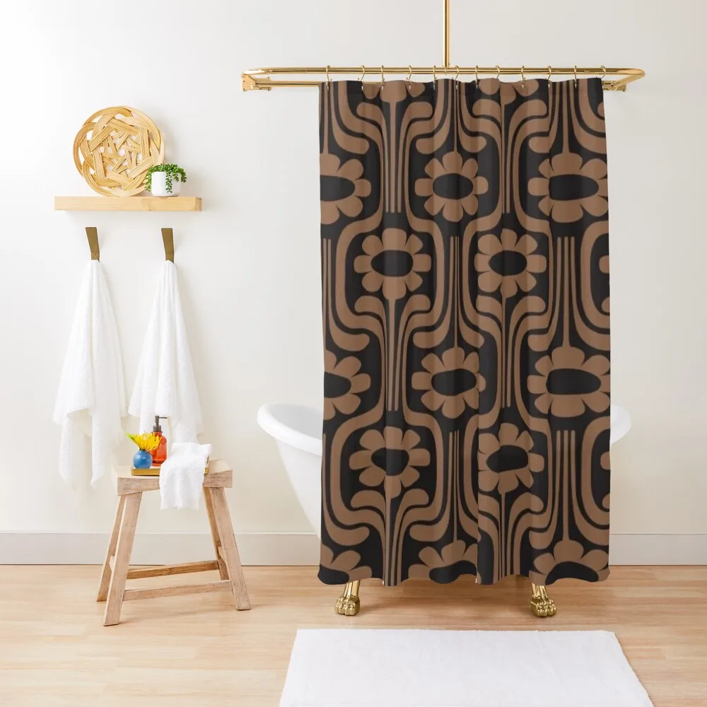 

orla kiely abstract flowers, brown,kiely pattern, orla kiely abstract flowers Shower Curtain Anime Shower Curtain