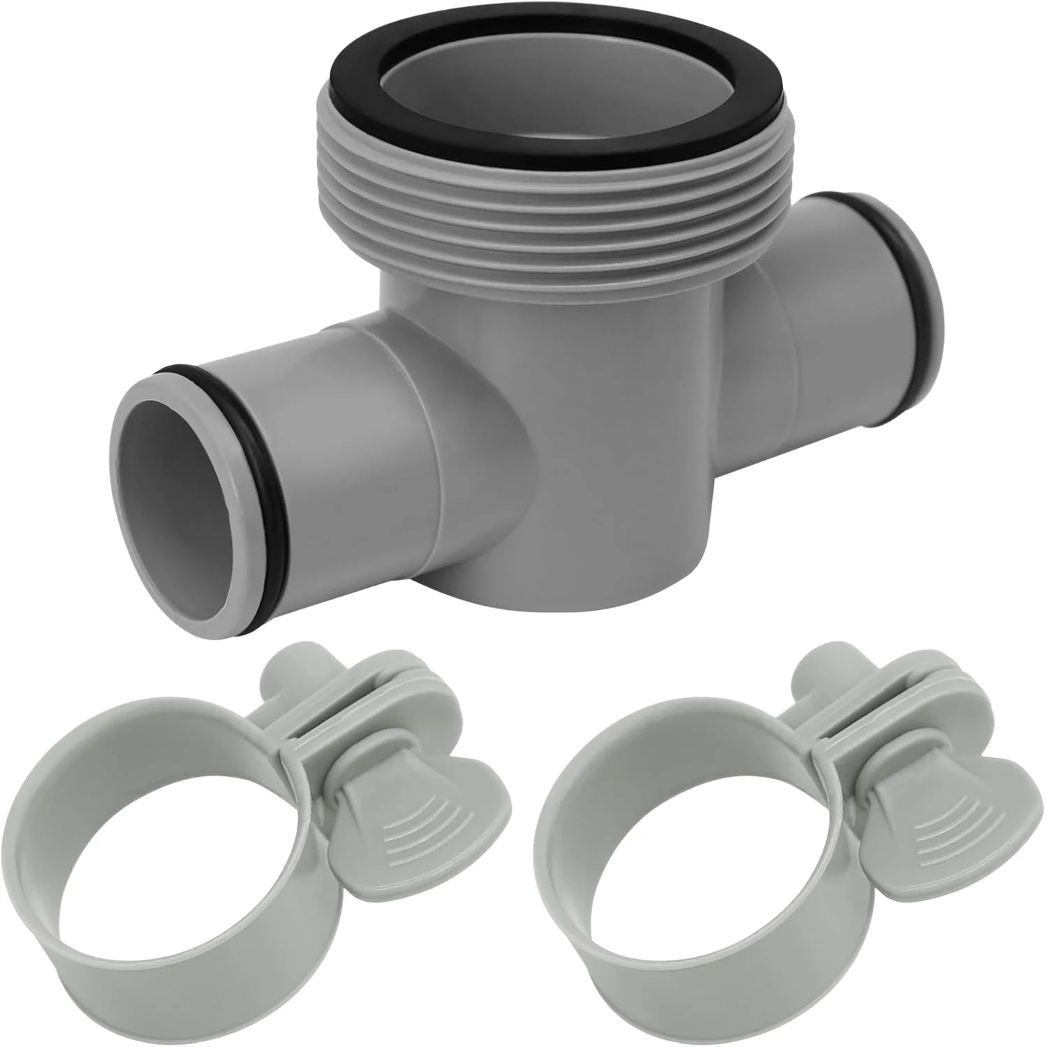 P61408 T Joint Pool Hose Connector 1.5 To 1.25inch T Joint Pool Hose Adapter Replacement Accessories Fitting for Filter Pump
