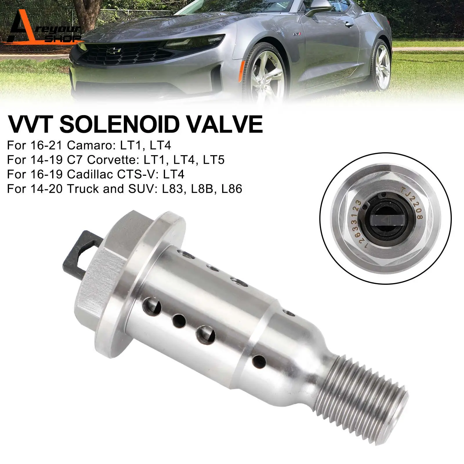 Areyourshop Gen V Camshaft Bolt/VVT Solenoid Valve 12681018 2014+ LT Engines 5.3 6.2 LT1 L83 Car Accessories Parts