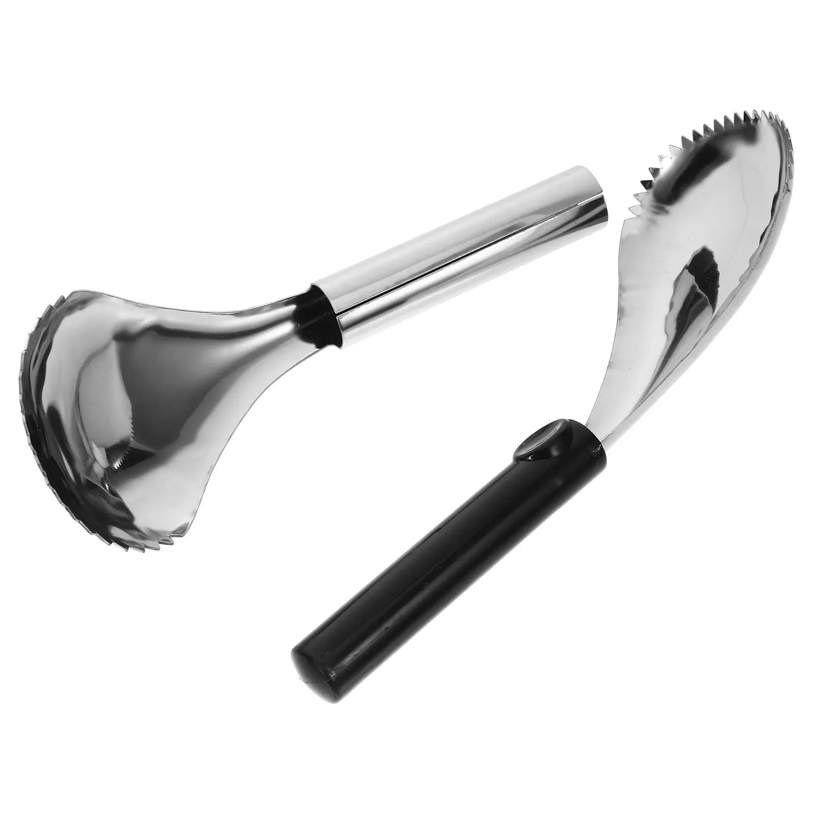 

2pcs Stainless Steel Pumpkin Corer Remover Serrated Edge Manual Scoop Tool For Kitchen Fruit Vegetable Practical