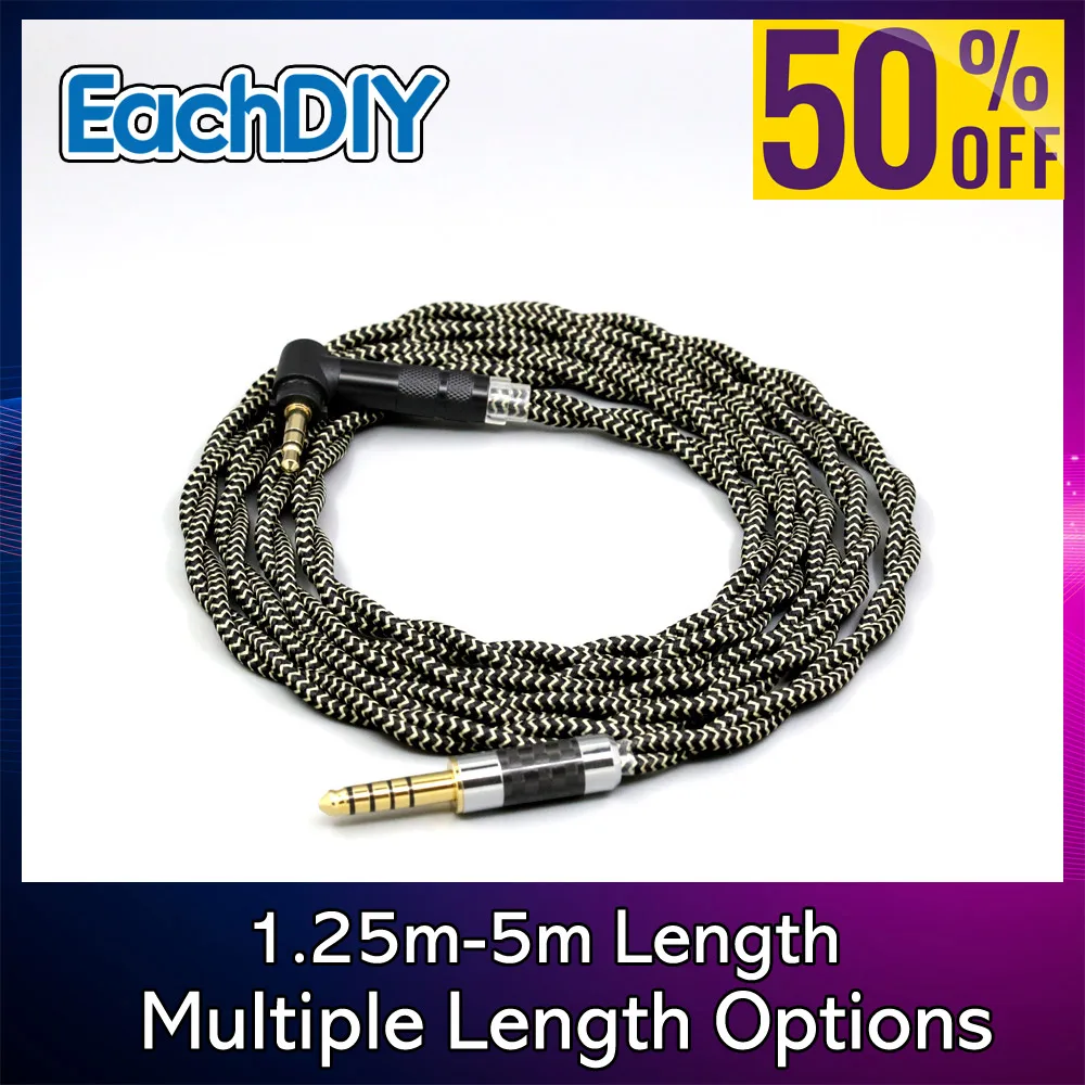 

2 Core 2.8mm Litz OFC Earphone Shield Braided Sleeve Cable For Fostex T50RP Mk3 T40RP Mk2 T20RP Mk2 Dekoni Audio LN008493