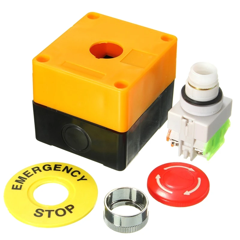 AA86 2 uds LAY37-11ZS elevador de carga botón de parada de emergencia caja de interruptor parada de emergencia