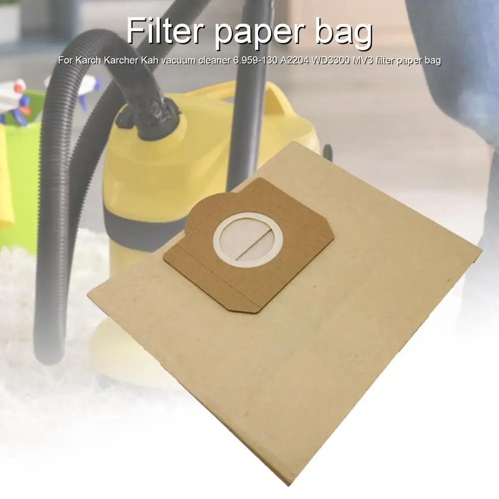 Durable Vacuum Cleaner Pouch Large Capacity Double Filtration Paper Dust Collector Filter Bag Replacement Parts for Karcher