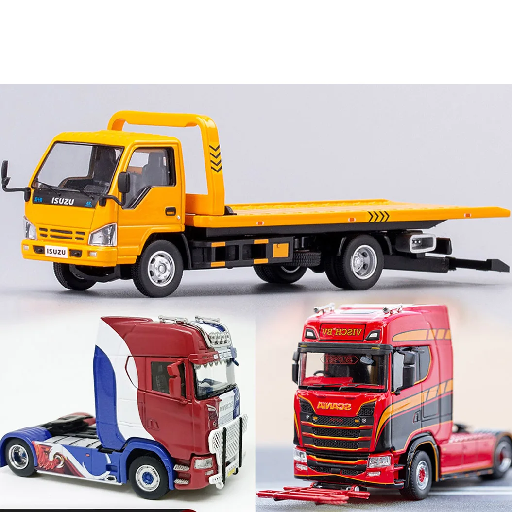 

Модель тяжеловоза GCD 1/64, миниатюрная статическая модель из сплава, игрушка, подарок для подростков и взрослых, коллекционная модель для хобби