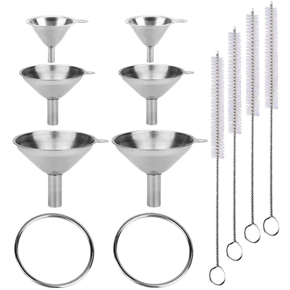 

1Set Stainless Steel Funnel Set Reusable for Kitchen Use Easy to for Filling Narrow Necked Containers