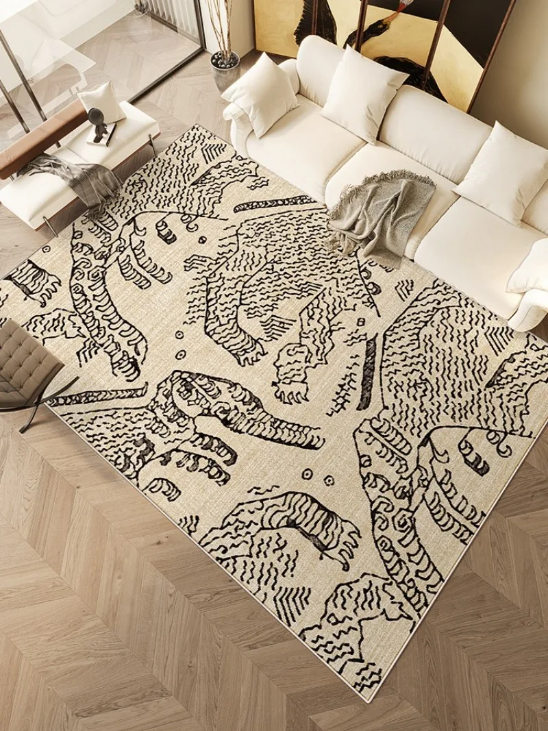 New Chinese style IG tiger bedroom plush mats bedroom living room carpet light luxury home coffee table soft rug Ковер Tapis 러그