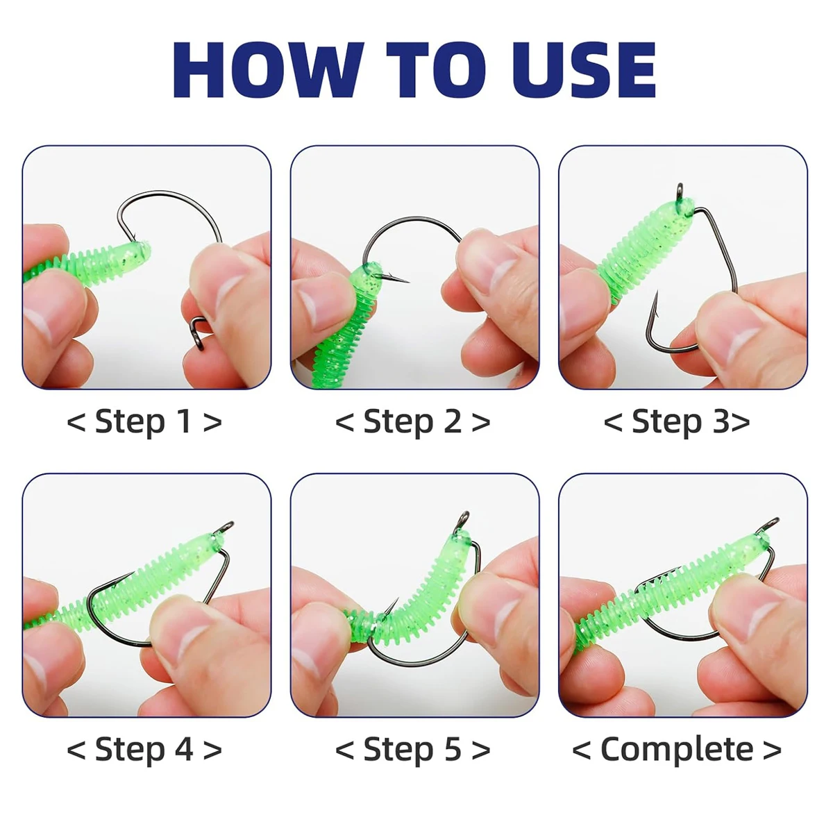 100-teiliges Angelhaken-Set mit Jig-, Crank-, Widerhaken-, Weitgap-, Offset-, Soft-Worm- und Seehaken aus hochwertigem Kohlenstoffstahl für den Meeresfischfang – Detail 4