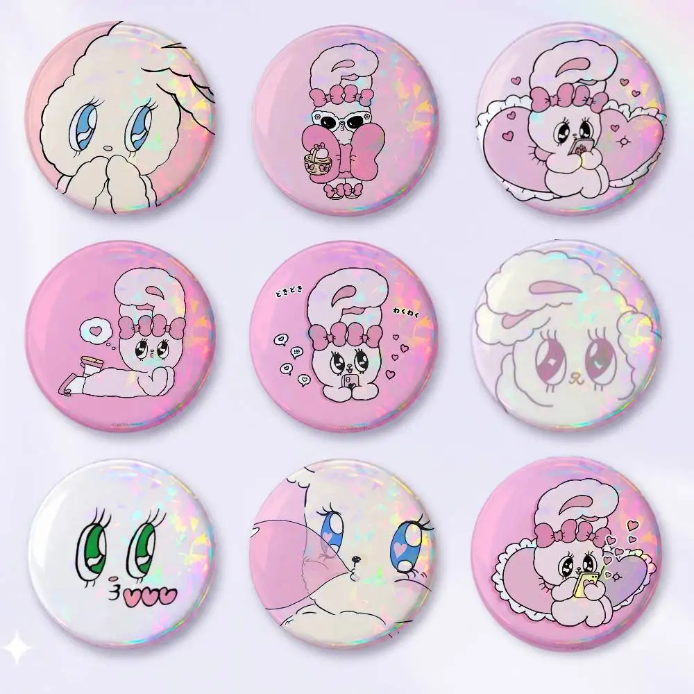A-Esther-B-Bunny Anime Round Badges, Brooches, Clothing Accessories, Birthday Gifts, Anime Conventions