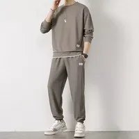 Loose Men's Long Sleeve Hoodie And Pants Set Spring Autumn New Style Casual Sports Youth Loose Fit Male Fashion Outfit
