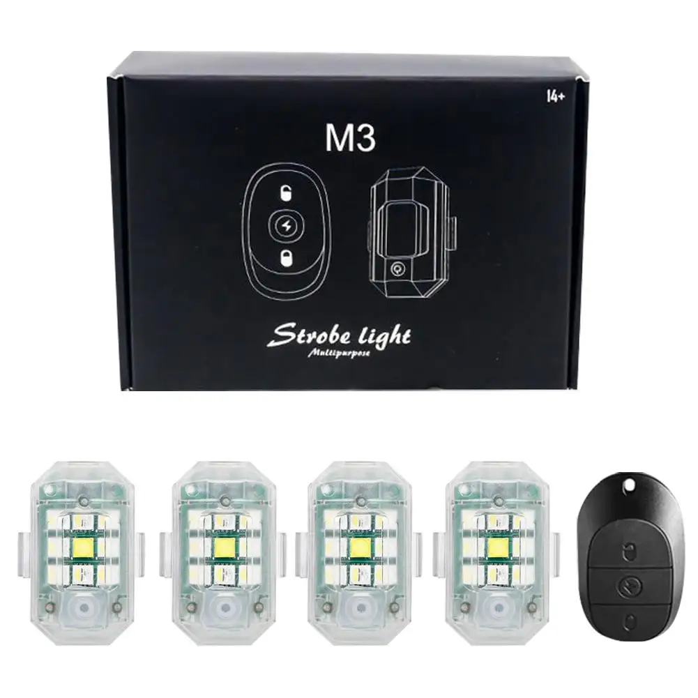AliExpress NONE Motorcycle Wireless Led Strobe Light Remote Control Aircraft Light Navigation Warning Light Indicator For Car Bicycle Drone S0h9