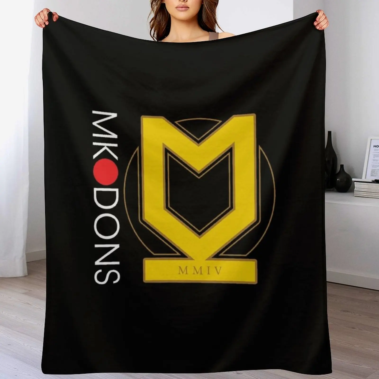 

MK Dons FC Throw Blanket Extra Large Throw Soft Big Blankets