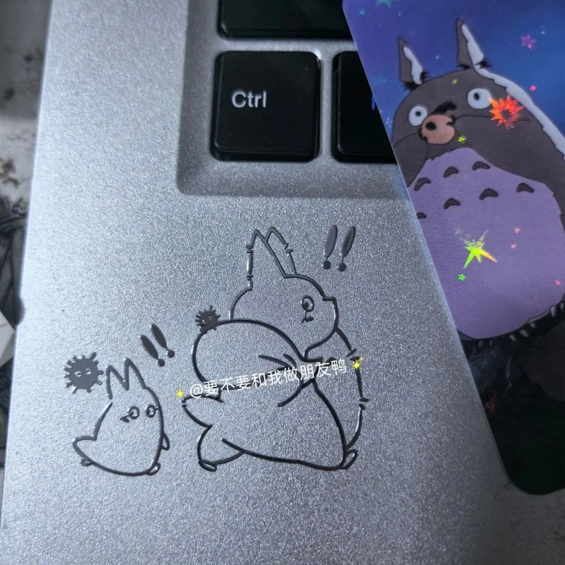 My Neighbor Totoro Minimalist 3D Metal Stickers DIY Decor for Phones Tablets and Laptops Stylish Personalized Ornaments view 2