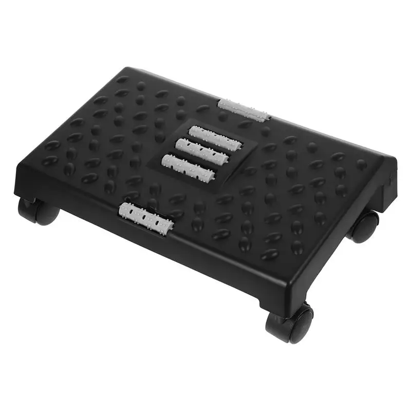 Anti-slip Footstool Small Step Stool Massagers Roller Desk Pp Work Plastic Step Ergonomic Adjustable Foot Rest Office Supply NEW