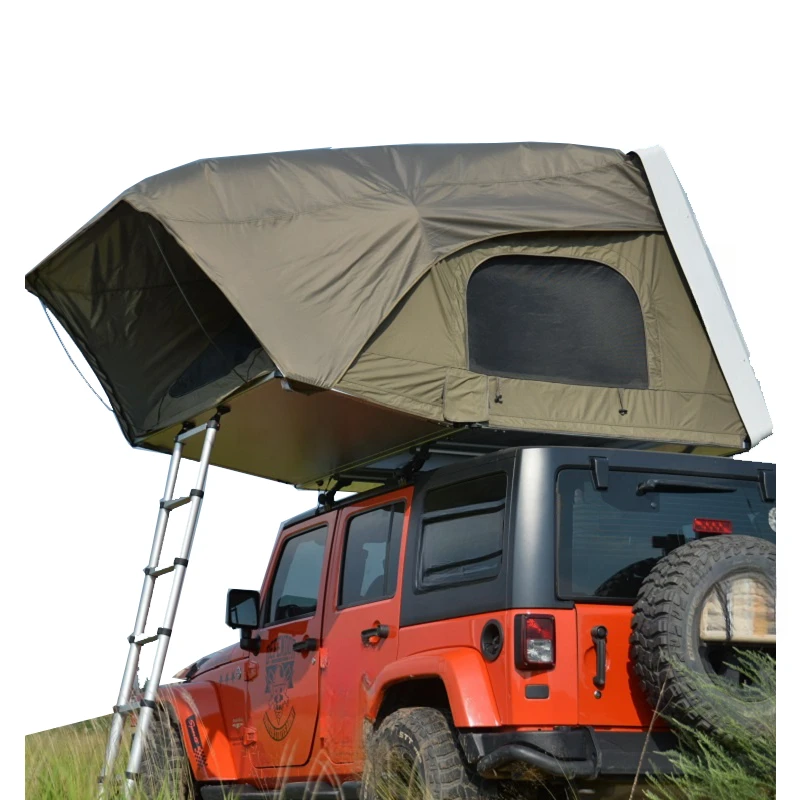 Factory Hot Selling Outdoor Hardshell SUV Car Truck Garage Tent Can Folding Roof Top Camping Road-Ready With Portle Rooftop
