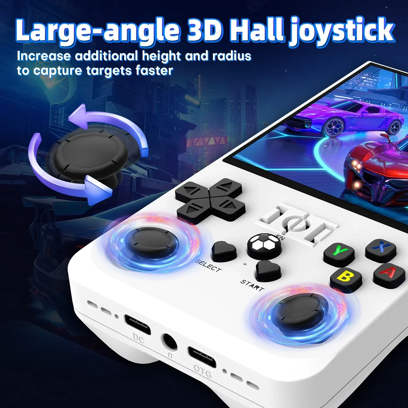 XISKT R36MAX 64G 128G Handheld Game Console Linux System Portable Pocket Video Player RK3326 Chip 18000+Games Retro Game Console