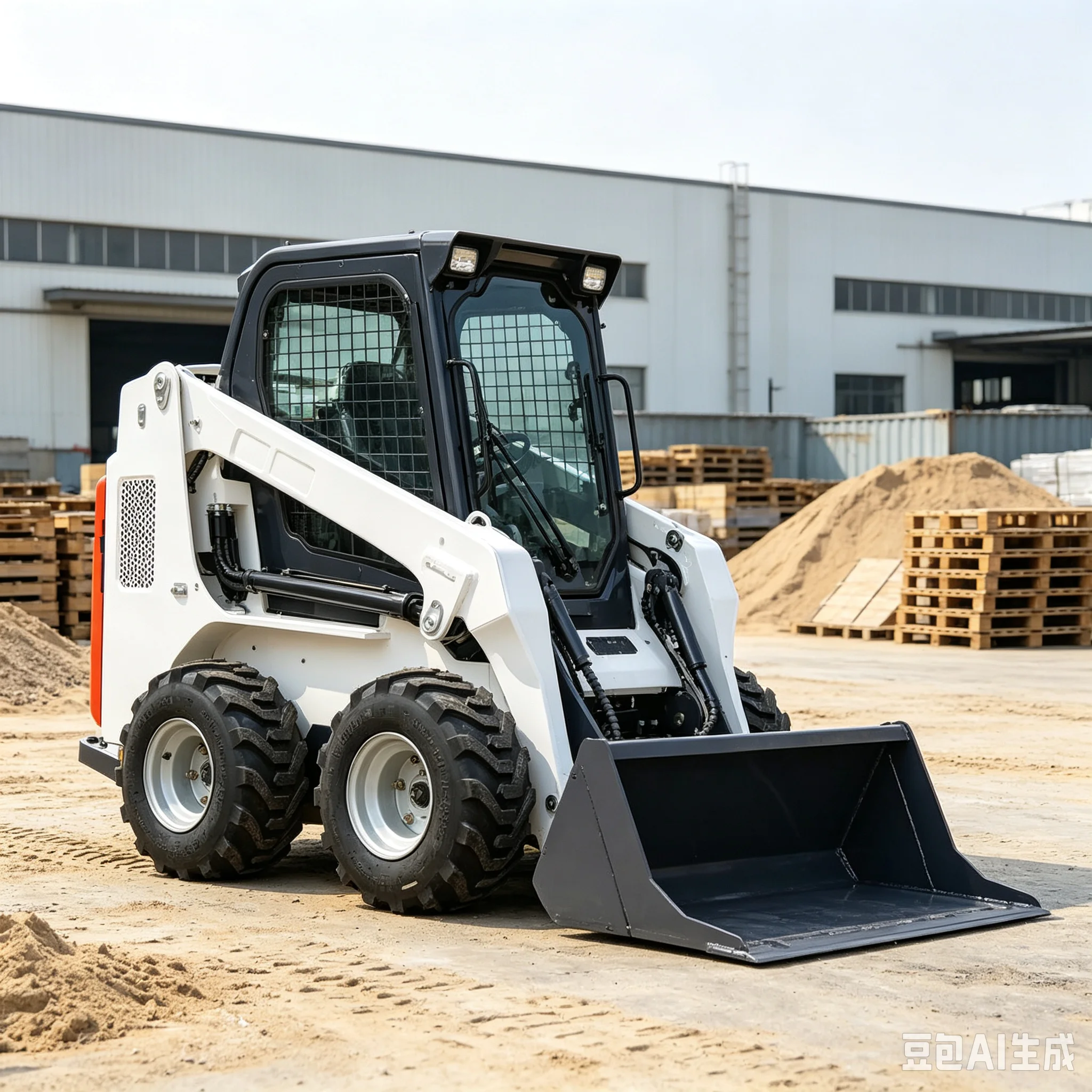 Mini Hydraulic Skid Steer Loader Compact Construction Machine with Front Bucket for Farm Building Landscaping Customized