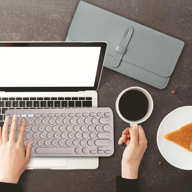 คอมพิวเตอร์คีย์บอร์ดกระเป๋ากันน้ําสําหรับคีย์บอร์ดไร้สาย PU หนังคีย์บอร์ดอุปกรณ์เสริมกระเป๋าแบบพกพากระเป๋า