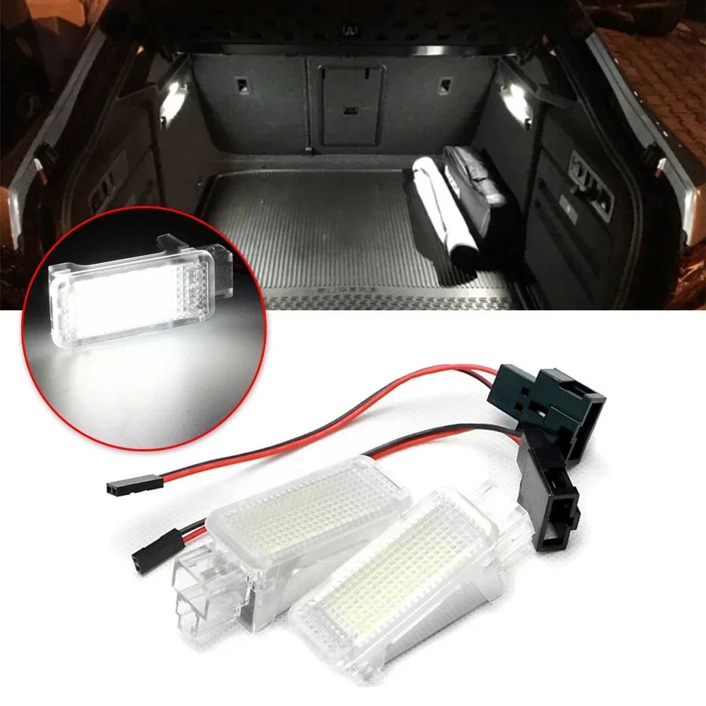 2XLED Trunk Boot Lights Lamp Super Bright 6000K For Skoda Octavia Fabia Superb Roomster Kodiaq Led Luggage Compartment Light