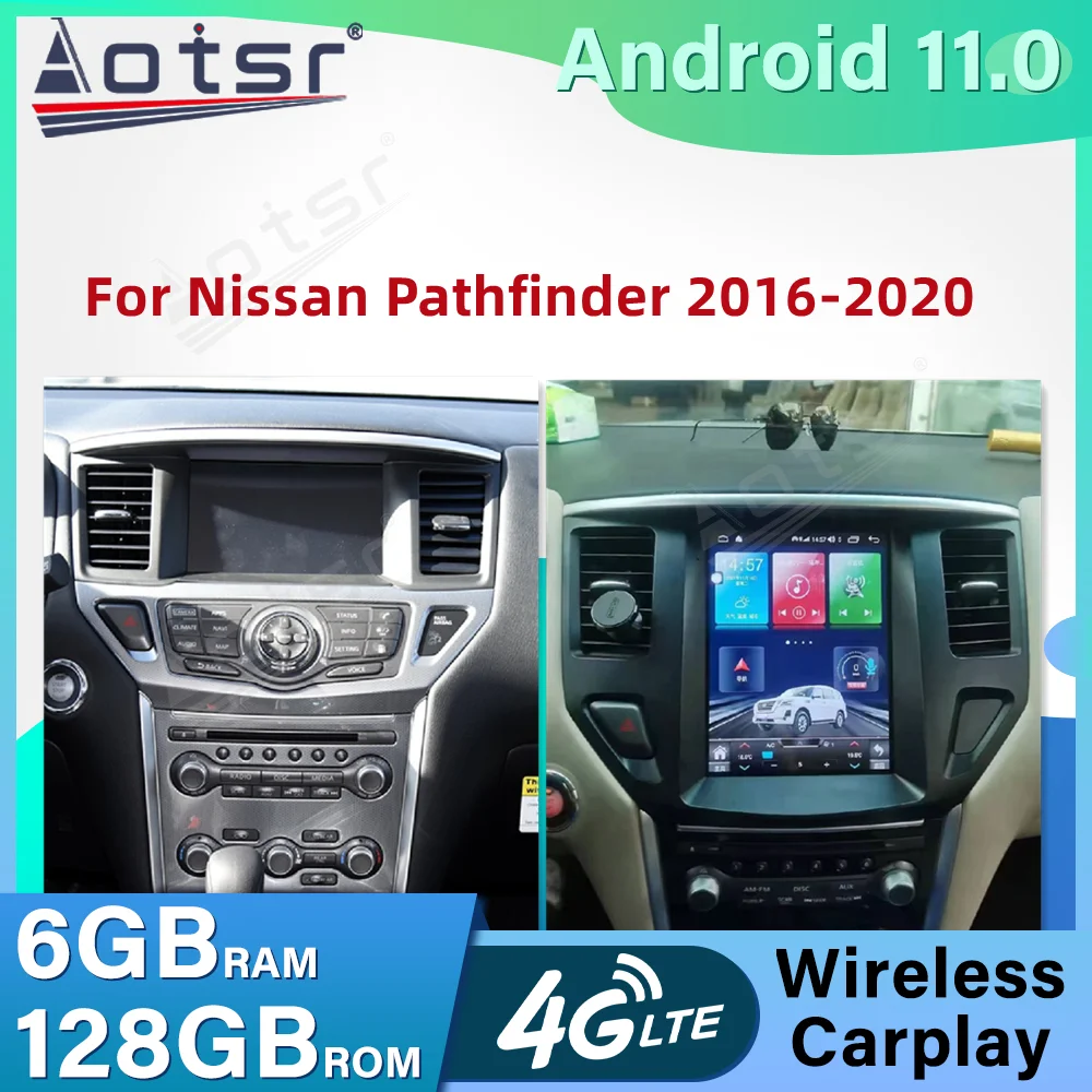 

Автомагнитола на Android 11 для Nissan Pathfinder 2016, 2017, 2018, 2019, 2020, автомобильный мультимедийный плеер 6G + 128 ГБ, стерео головное устройство DSP Carpaly