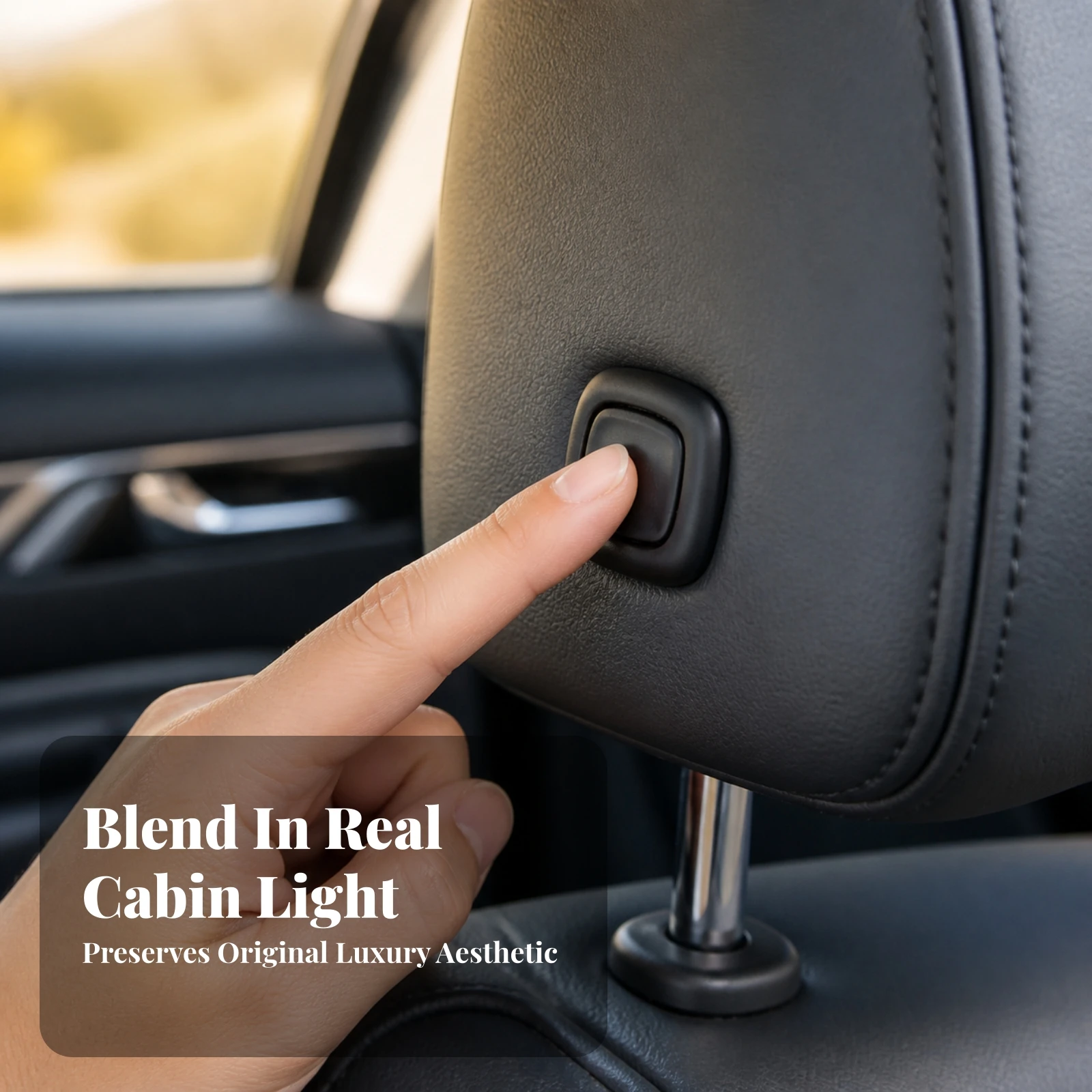 Seat Headrest Adjustment Button Great Fit Seat Headrest Switch Button Car Part No Splicing Hardware Recessed for Mechanics