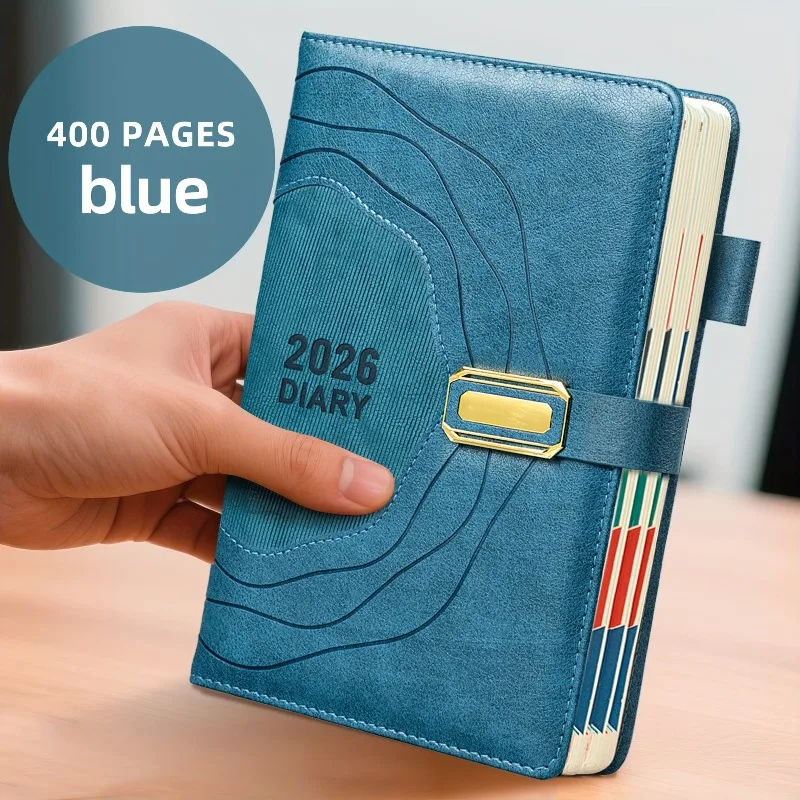 دفتر تخطيط 2026، دفتر ملاحظات - تخطيط احترافي، صفحات يومية جريئة وغطاء صلب معزز - تصميم أنيق، دفتر تخطيط