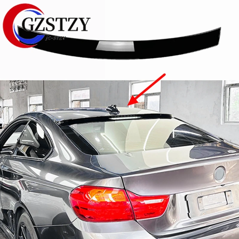 for BMW 4 Series F32 roof spoiler wing High quality ABS material gloss black carbon fiber pattern color auto parts 2014-2020