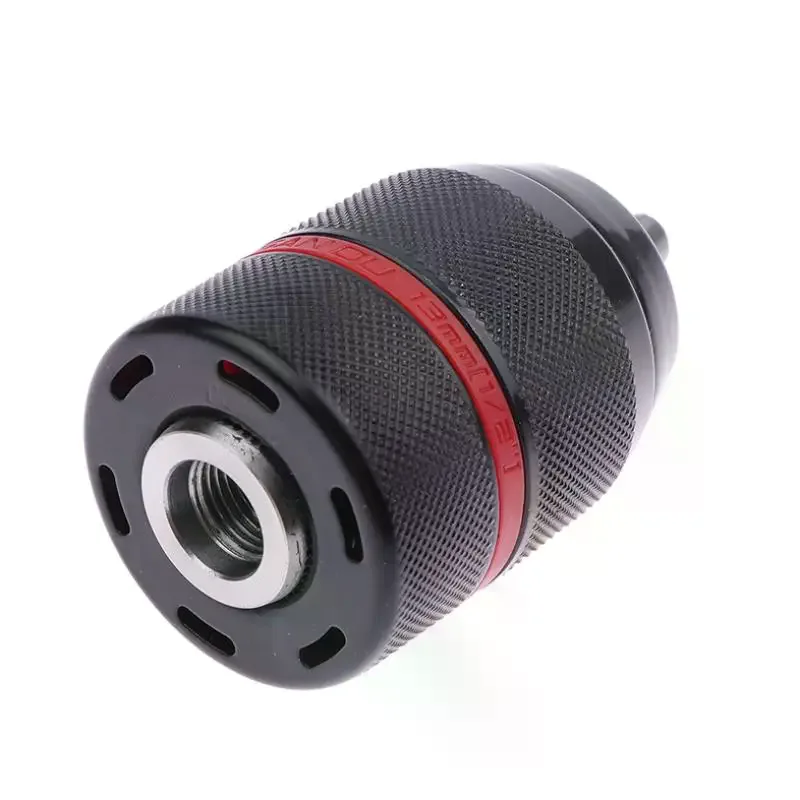 Self-Locking Drill Chuck 0.8-10mm Thread 3/8-24UNF 75x40mm Ratchet Keyless Metal Drill Chuck For Electric Drills