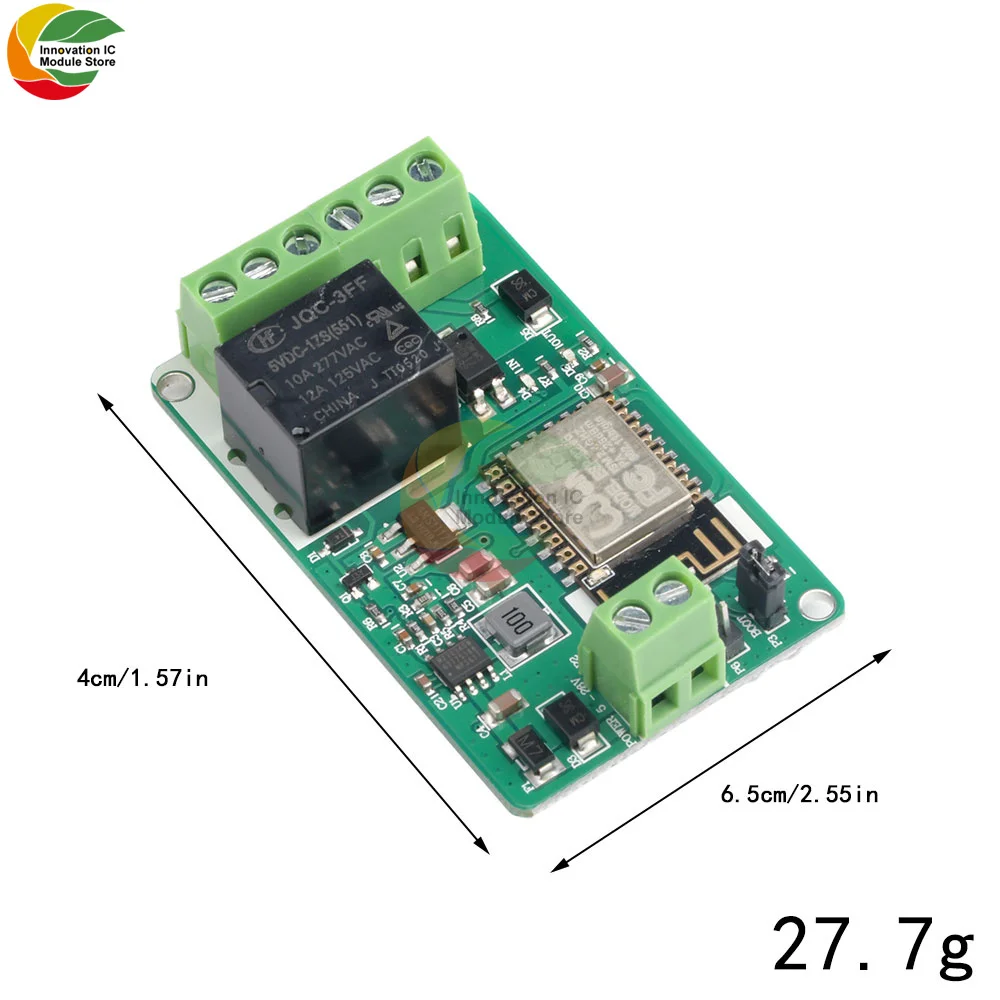 ESP8266 ESP-12 ESP-12F Relay Module 10A 220V Network Relay WIFI Module Input DC 4 Layers Board TVS Input Automatic Protection