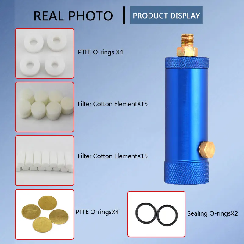 Pump Filter with SAFETY VALVE 40Mpa 6000Psi M10x1 Thread Water-Oil Separator Air Filtering PCP Air Pumps Parts & Accessories