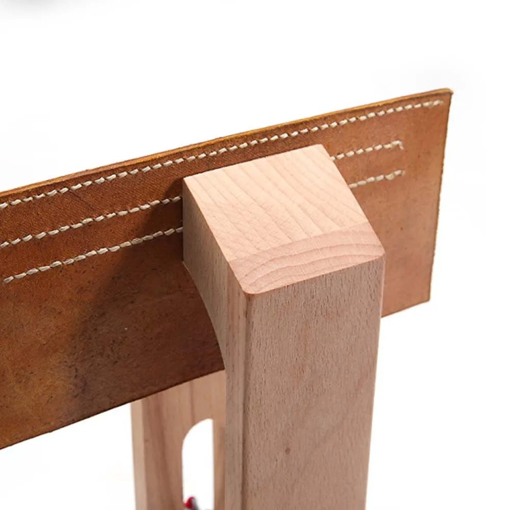 

Сшитые вручную деревянные зажимы, кожаные инструменты ручной работы, настольная мини-деревянная рама, держатель для зажимов из цельного дерева, ручная работа