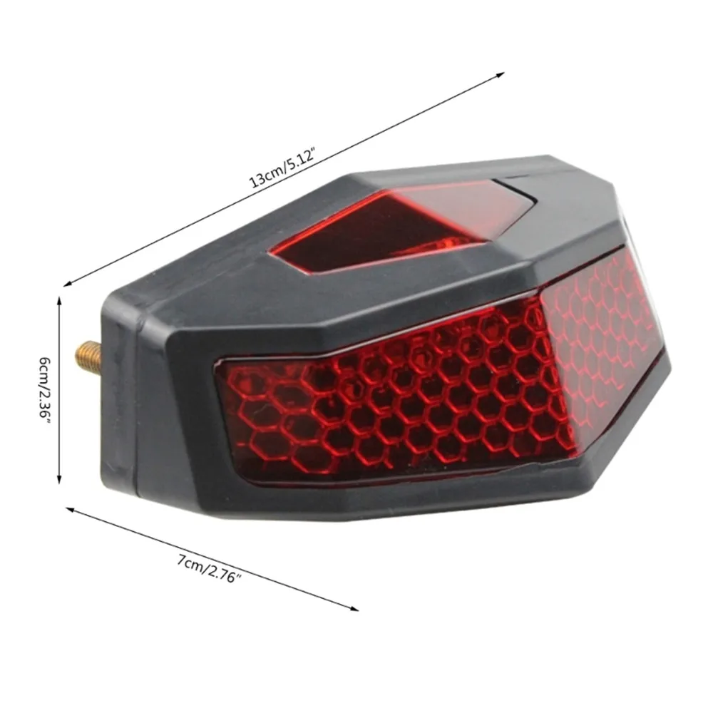 

Motorcycle 12V License Taillight LED Rear Stop Brake Tail Light Universal Red