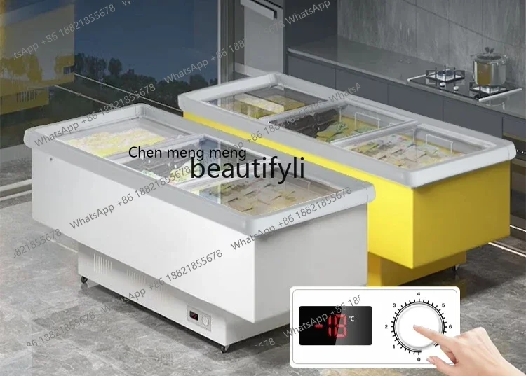 

FF A01 Freezer commercial large-capacity freezer refrigerator refrigeration fresh-keeping frozen transparent glass cover horizon