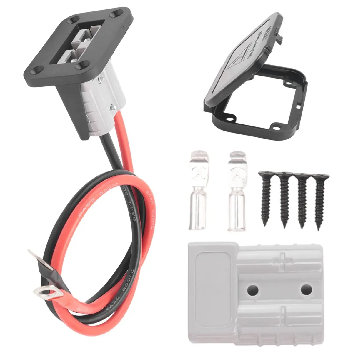 (AD11] For Connector,8AWG 50AMP Battery Quick Connect/Disconnect Connector, 1.64ft Battery Cable Connector,Winch Wiring
