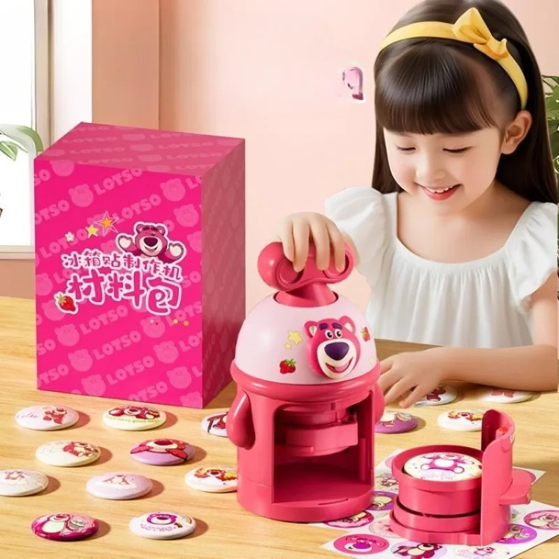 ディズニー漫画のかわいいロッツォ・バ・ジ製造機バッジマシン、女の子向けの創造的な教育玩具、手作りのdiy誕生日プレゼント。