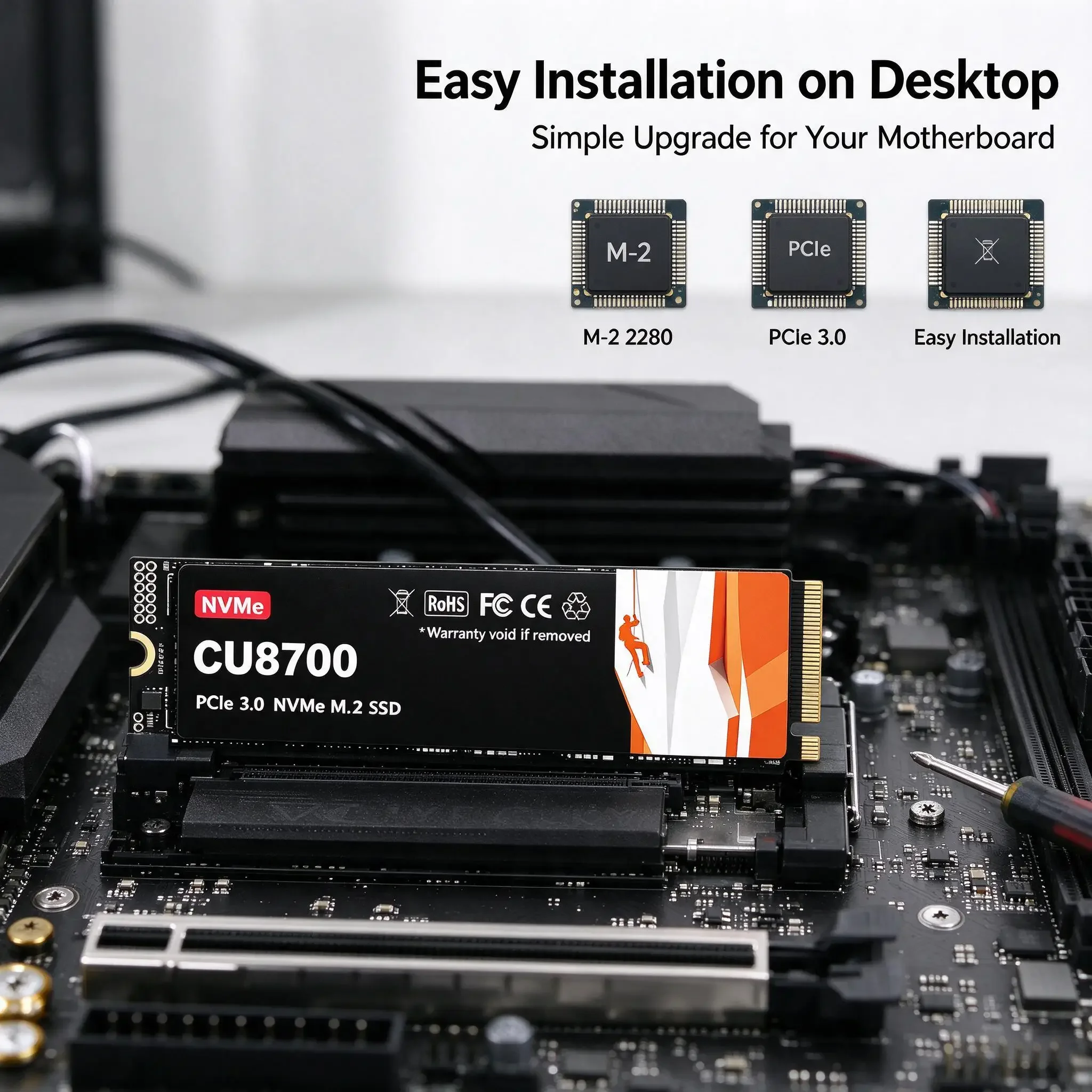 U8700 Built-in M.2 NVMe SSD, 1TB/4TB/2TB/500GB, Fast Performance Storage, Desktop, PC, Laptop, Gaming. Quantum Plus.