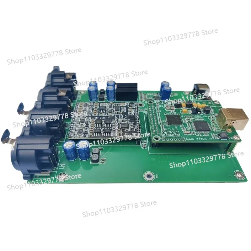 USB ASIO sound card acquisition card XMOS 2-channel  playback indicator measurement ES9018 ES9822