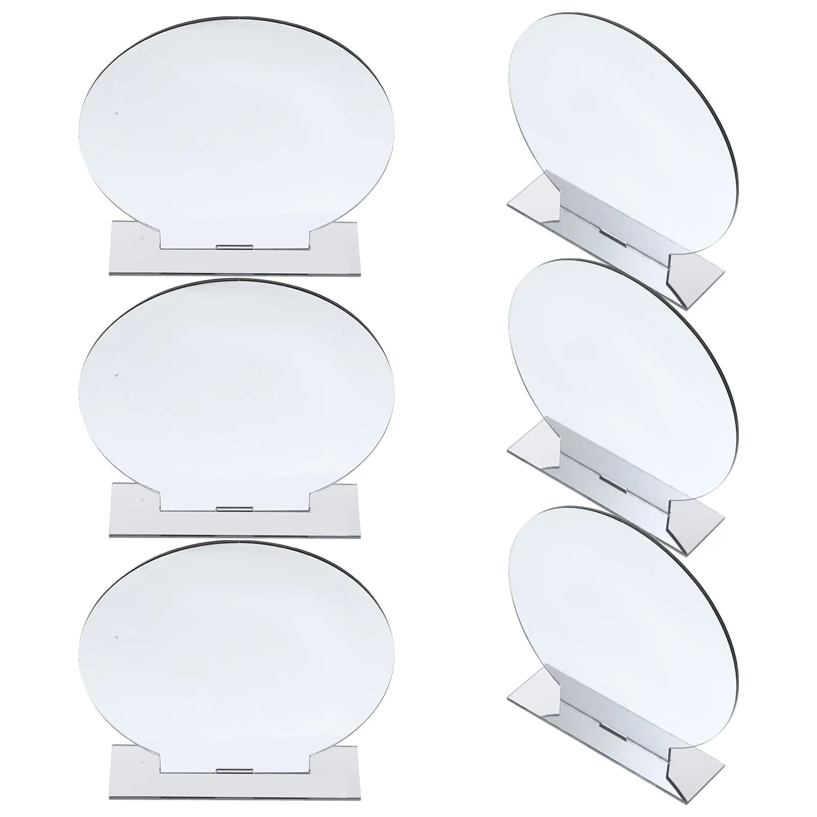 

6 Sets Acrylic Table Number Signs Blank Round 2mm Transparent Reusable Wedding Party Favor Seat Cards Banquet Decorations Table