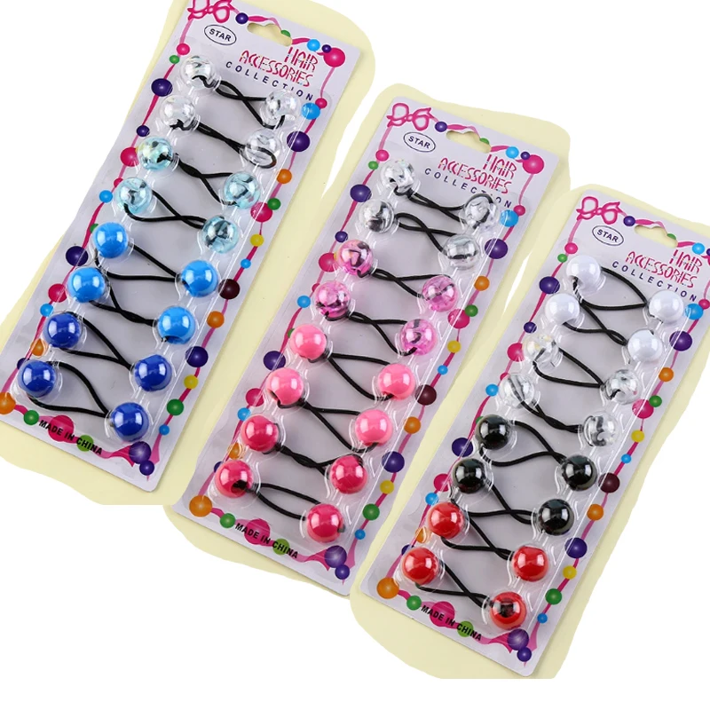 

30pieces Twinbead Bubble Ball Hair Ties 16.5mm Bubble Ponytail Holders Colorful Assorted Elastics Accessories for Kids Girls
