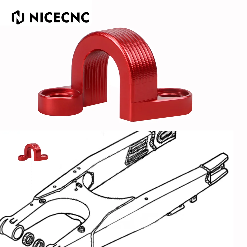 

NICECNC Rear Brake Hose Line Guide For Honda CR125 CR250R 98-07 CRF250R 04-09 CRF250X 04-17 CR 125 250R Cable Clamp Holder