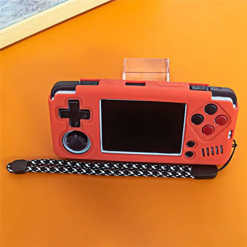 B31B Silicone Case For Miyoo A30, Drop-Proof Shockproof Protective Cover for Game Console, Soft Silicone Red