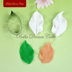 Universal Leaf Design Veiner Silicone Mold Stainless Steel Fondant Cutter Molds DIY Sugarcraft Clay Mould Cake Decorating Tools