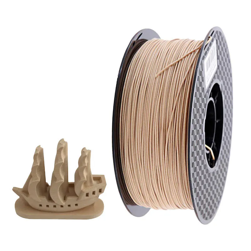 Filamento de madera para impresora 3D, filamento de madera PLA de 1,75mm, 1KG, materiales de impresión 3D, Filamento de plástico de 250G, Filamento de madera