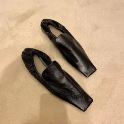 2024 early spring new flat shoes woman's head retro 100 shallow mouth soft sole single shoes casual slip-on lazy shoes