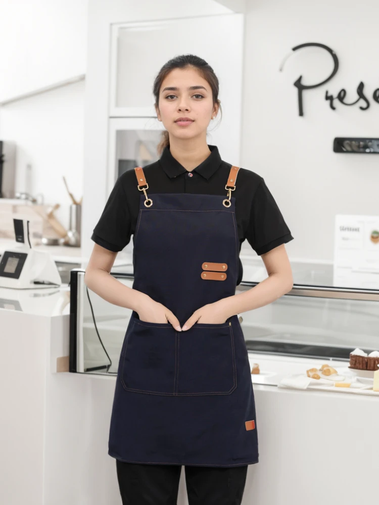 Tablier de cuisine pour femmes, uniformes de serveur, vêtements de cuisine pour hommes, Service alimentaire des Philippines pour Chef Fartuch Kuchenny Delantal Camarero