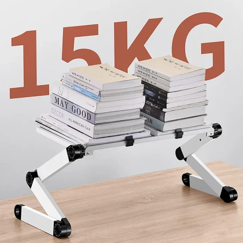 

Portable Adjustable Foldable Computer Desk Laptop Rack TV Bed Desk with Desk Lamp Mouse Pad Cooling Fan Laptop Stand