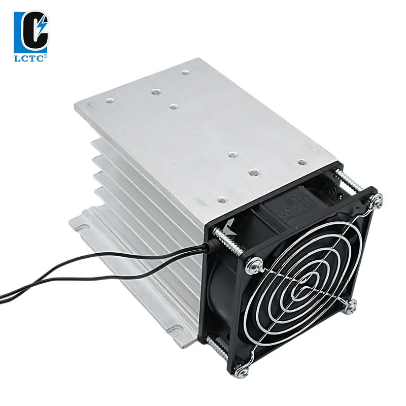 40A H-110 Three Phase SSR Solid State Relay Radiator Heat Sink With Fan