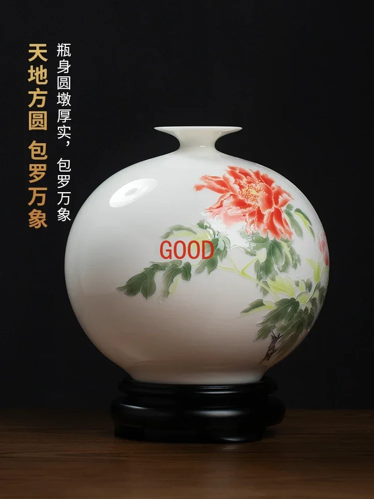 New Chinese Hand-Painted Vase Decoration Blanc De Chine Ceramic Living Room Decorations