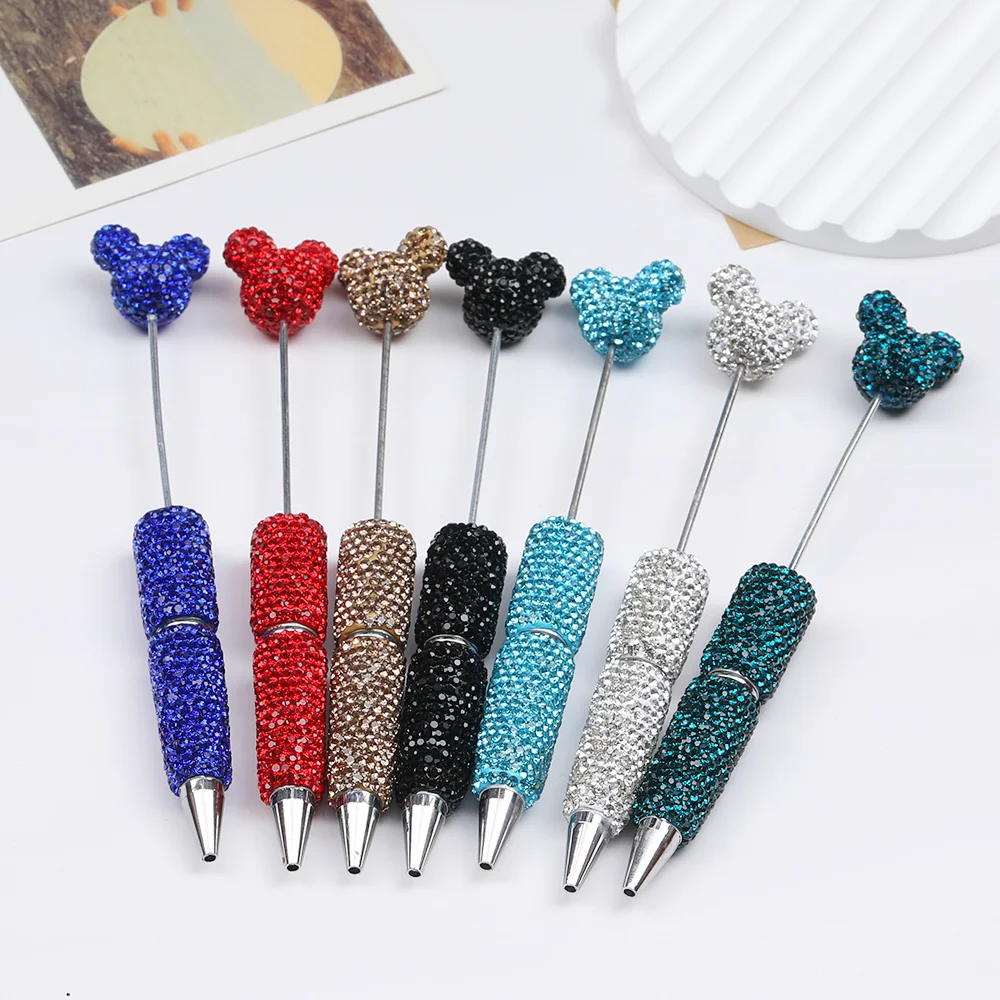 Cordial Design 10Pcs 16*154MM DIY Jewelry/Hand Made/Rhinestone Plastic Pens/Beaded Pen Accessories/Beadable Pen Findings #17829