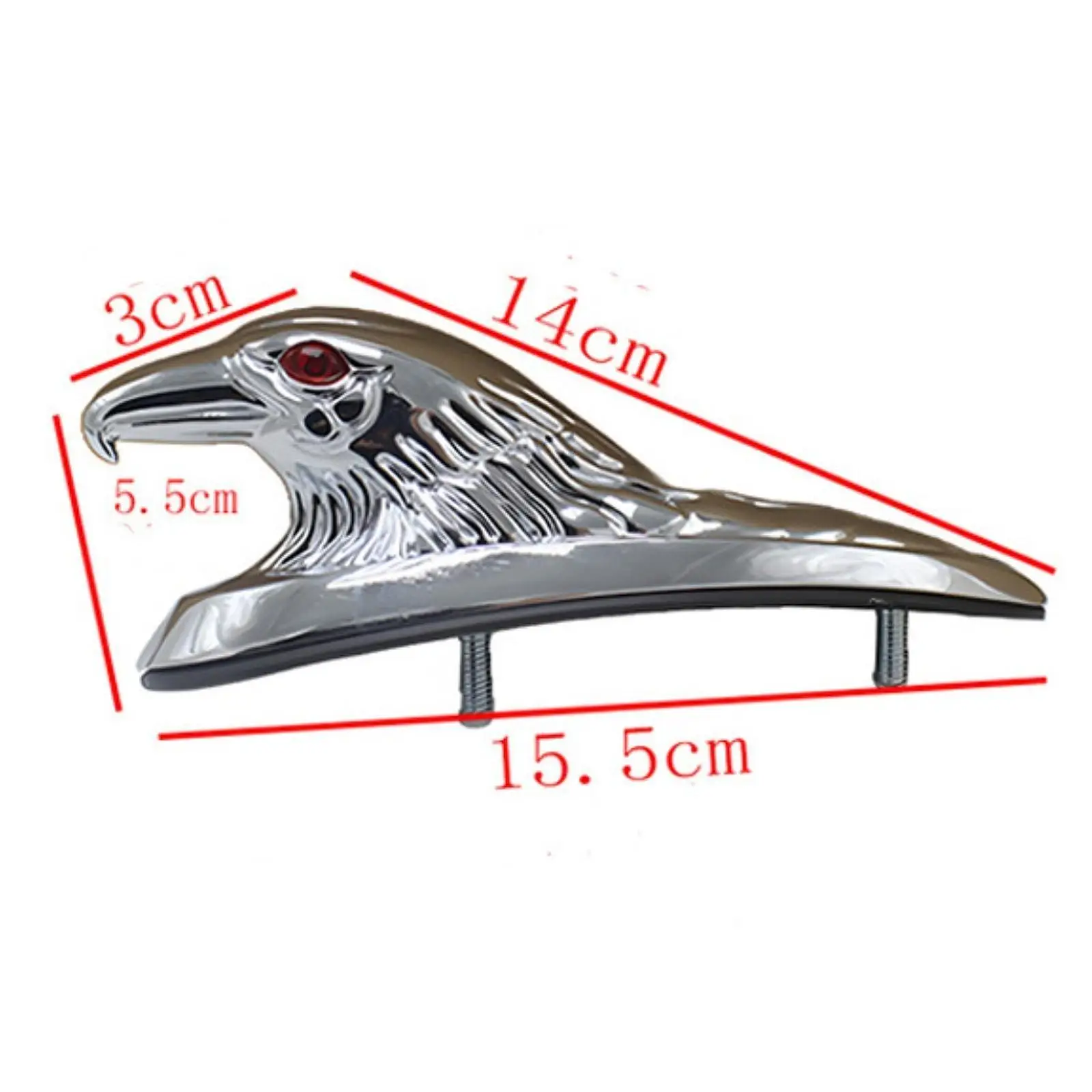 Motorcycle Front Ornament Eagle Head Figurine Aluminum Mudguard Decorative Craft Decoration Accessory